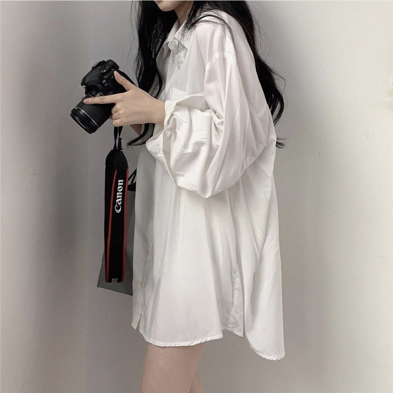 オーバーサイズシャツ ユニセックスでかわいい♡ S1775