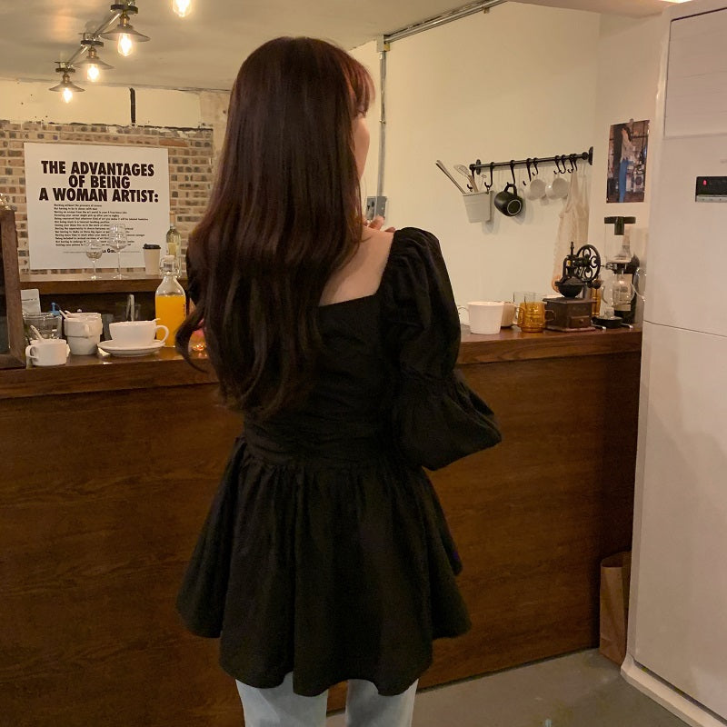 パフスリーブのカシュクールブラウス♡ふんわり大人可愛い S1781