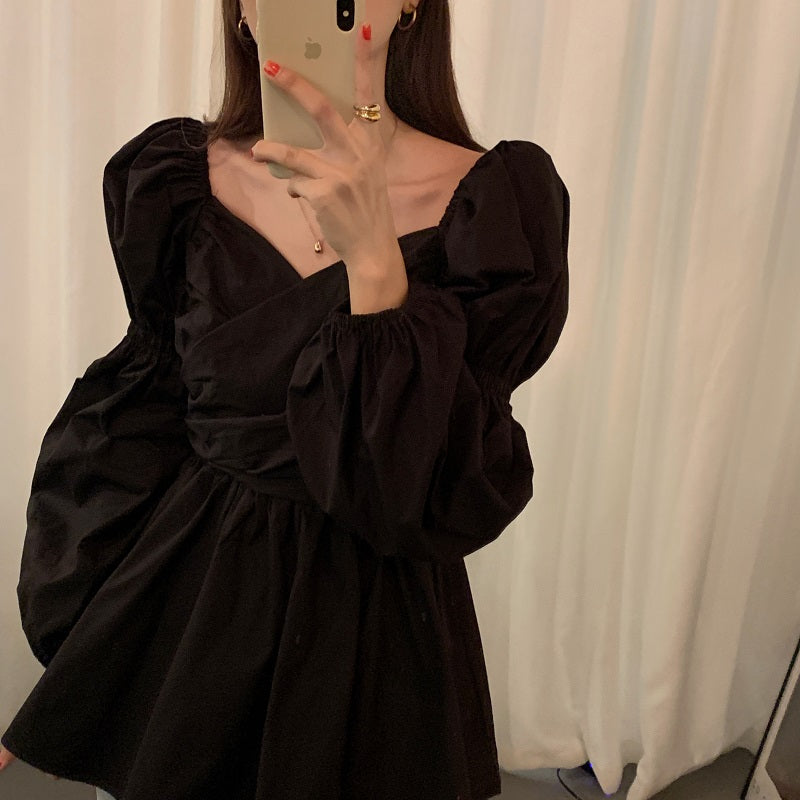 パフスリーブのカシュクールブラウス♡ふんわり大人可愛い S1781