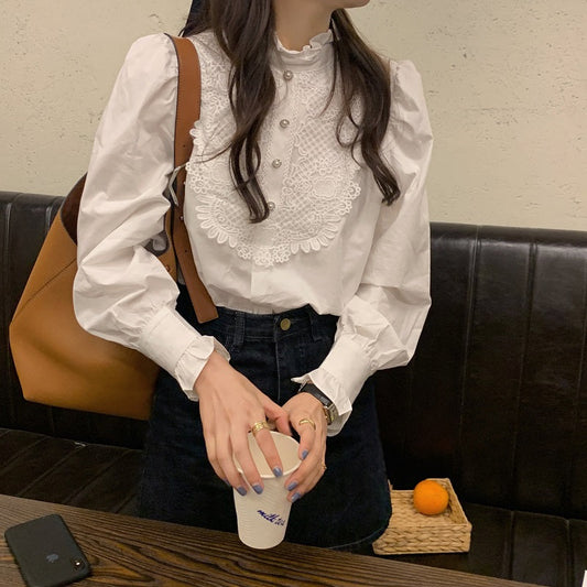 レースブザムブラウス 〜大人可愛いワンピース風〜 S1968