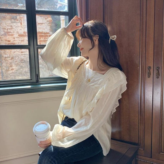 フリルショルダーブラウス 〜大人可愛いデザイン〜 S1777