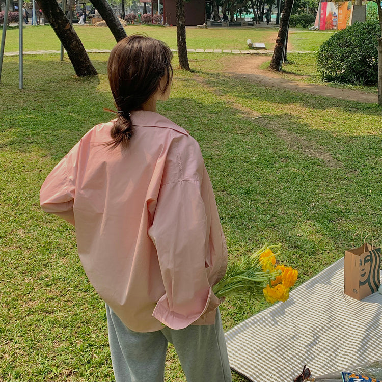 シンプルで着回し自由なオーバーシャツ♡ S1764