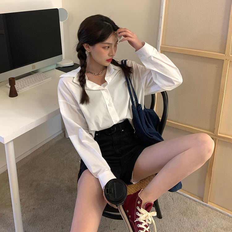 シンプルで着回し自由なオーバーシャツ♡ S1764