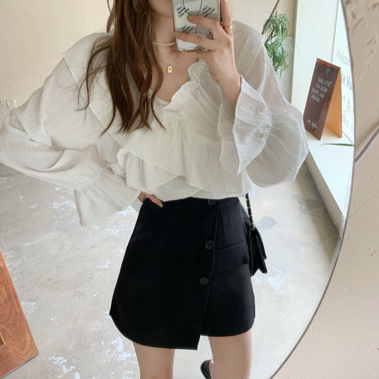 クロスニュアンスブラウス 〜大人可愛いデザイン〜 S1607