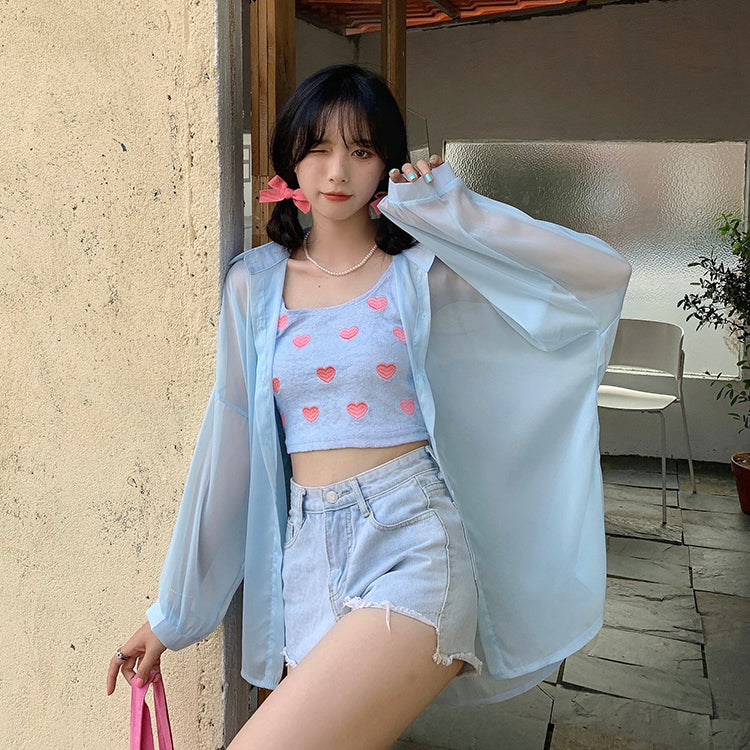 カラバリシアーシャツ♡大人可愛いデザイン S1586