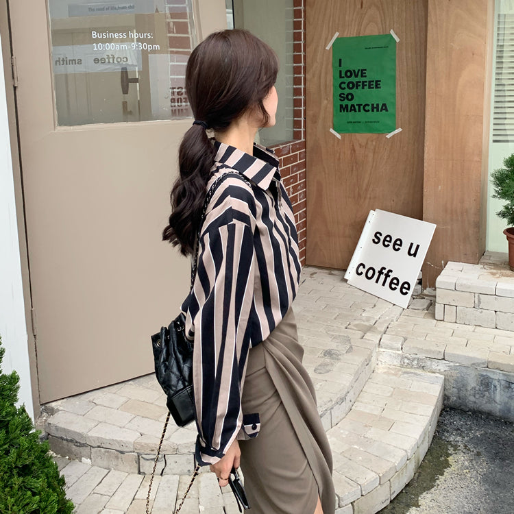 マルチストライプシャツ|大人可愛いボーダーシャツ S2654