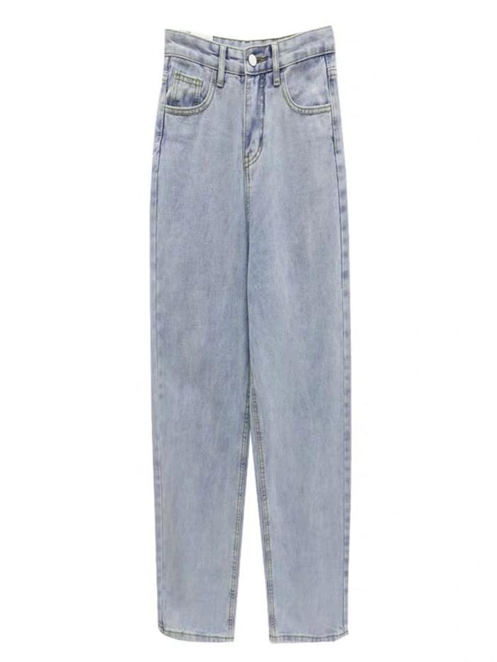 ストレートデニムパンツ シンプルで着回しやすい定番アイテム S2858