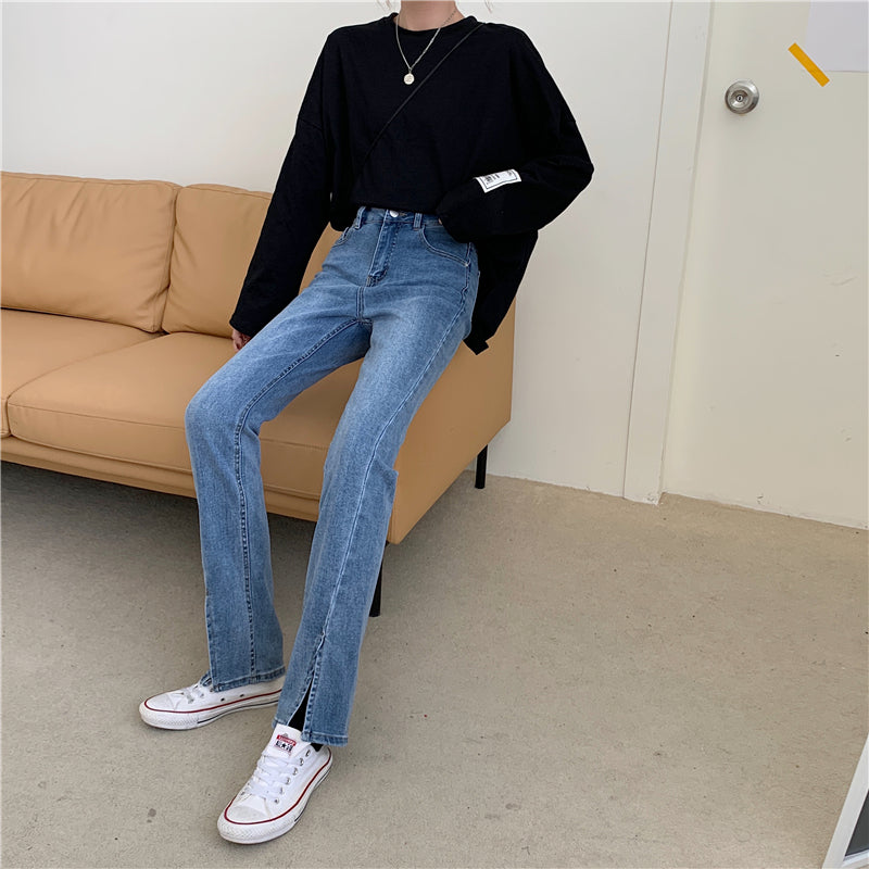 フロントスリットデニムパンツ♡大人可愛いデザイン S2846