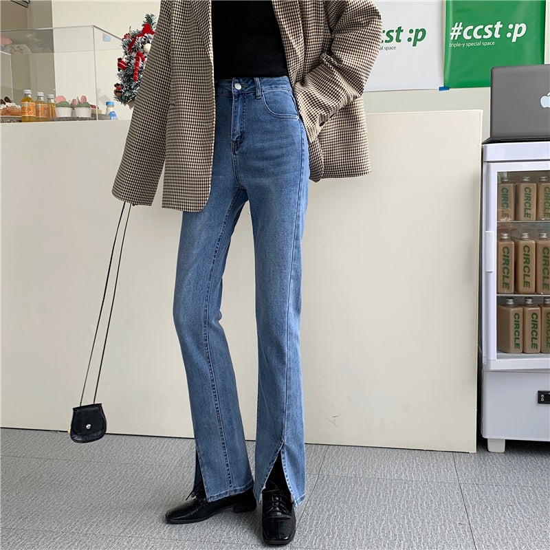 フロントスリットデニムパンツ♡大人可愛いデザイン S2846