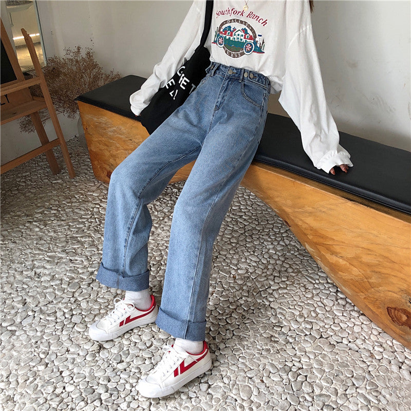 ハイウエストストレートデニムパンツ S2831