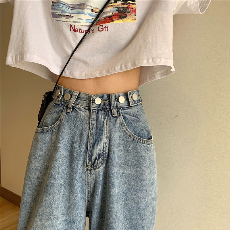 ダメージストレートデニムパンツ S2790