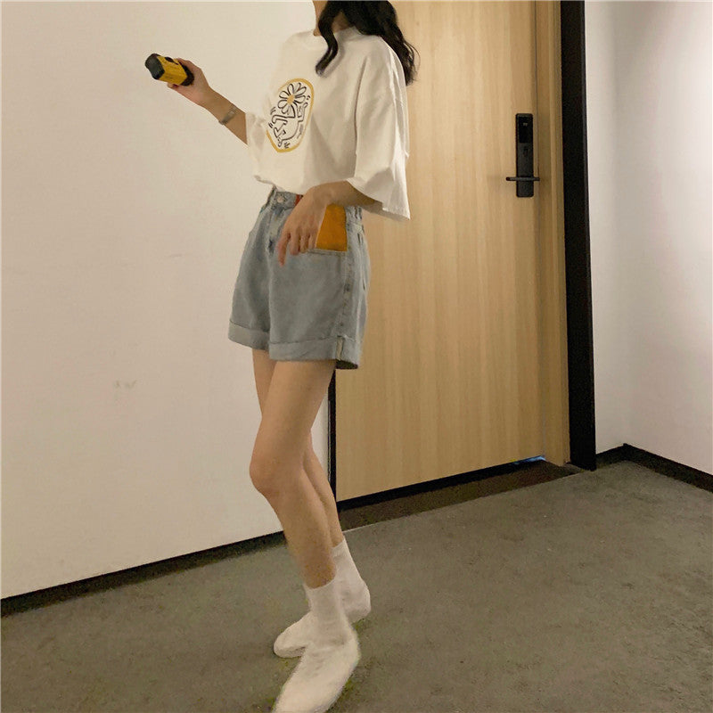 ミスマッチポケットデニムショートパンツ S1828