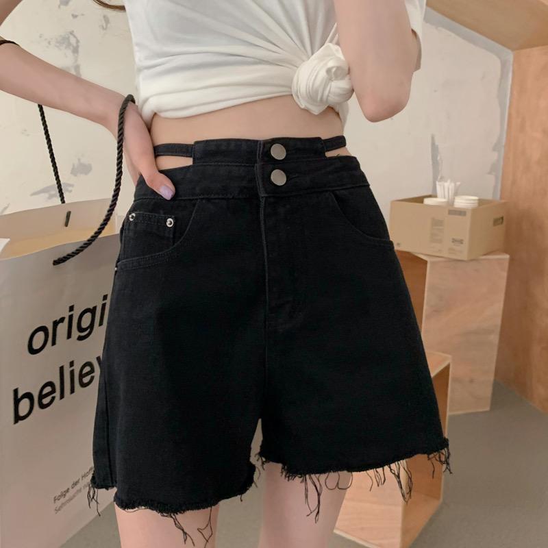 デザインショートデニムパンツ おしゃれなデザインで可愛く着こなせる S1826
