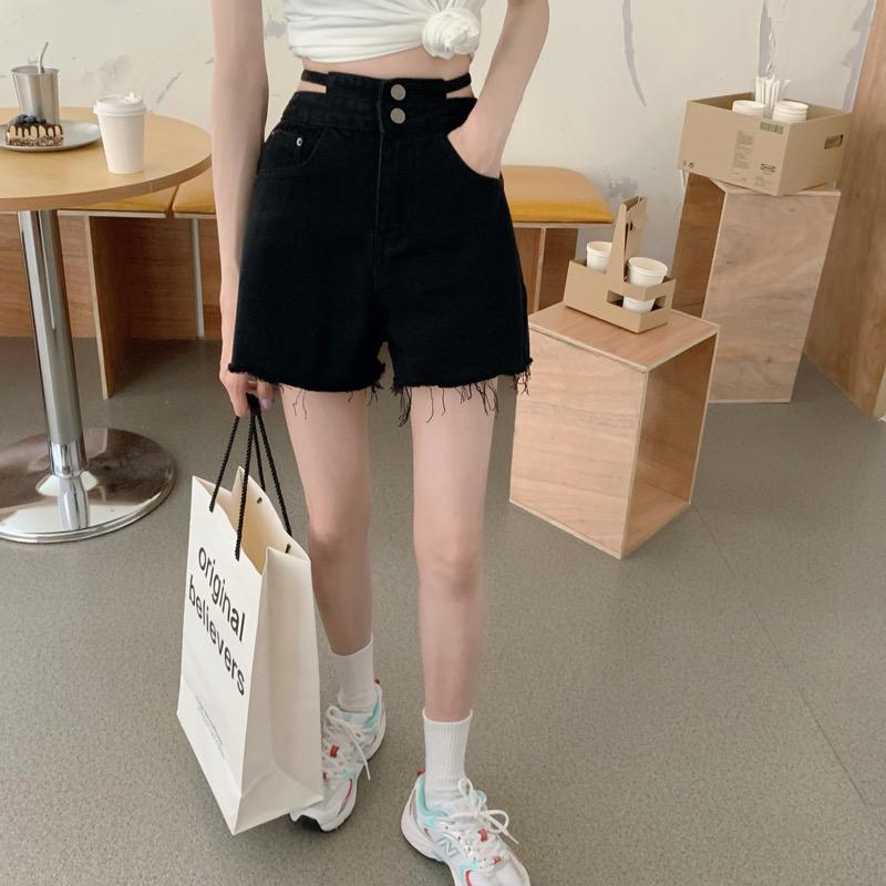 デザインショートデニムパンツ おしゃれなデザインで可愛く着こなせる S1826
