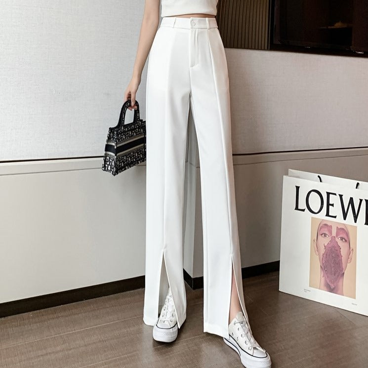 ハイウエストセンタースリットパンツ♡大人可愛いデザイン S2745