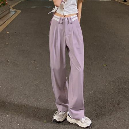 ウエストデザインのワイドパンツ♡ゆったり可愛い S2744