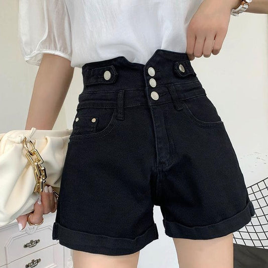 ハイウエストデニムショートパンツ♡ S1821
