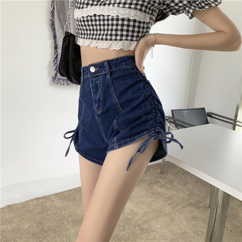 サイドドローストショートデニムパンツ S1819