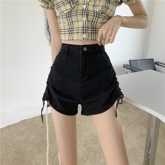 サイドドローストショートデニムパンツ S1819