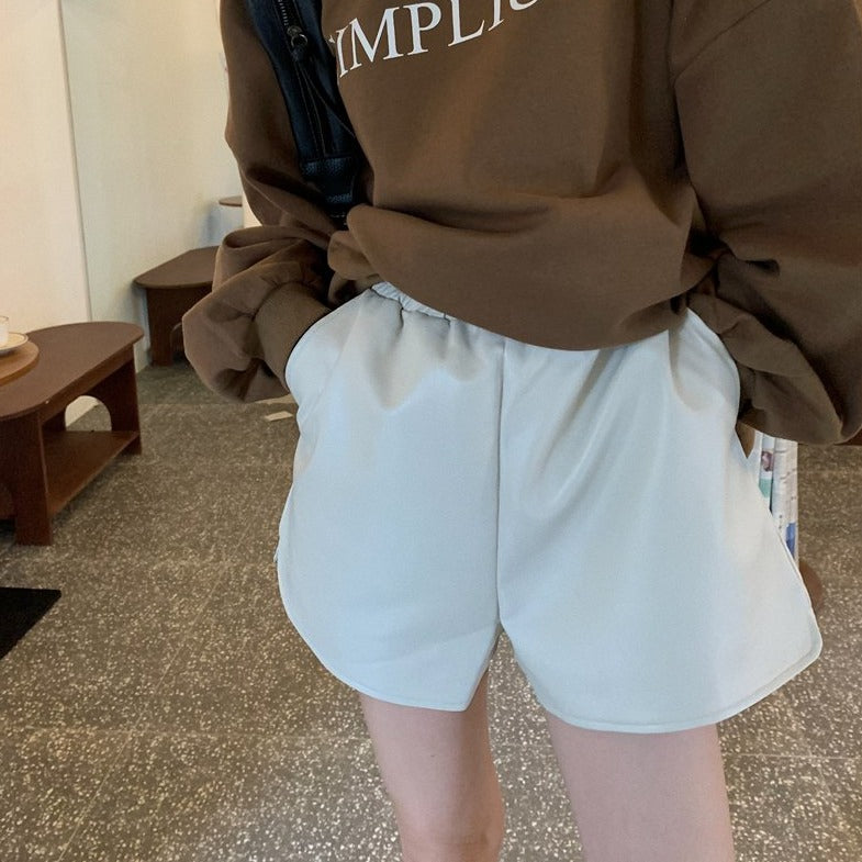 エコレザーショートパンツ♡ハイウエストで脚長効果 S1330