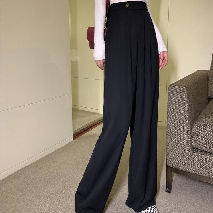 ベーシックストレートパンツ♡脚長効果でおしゃれに S2593