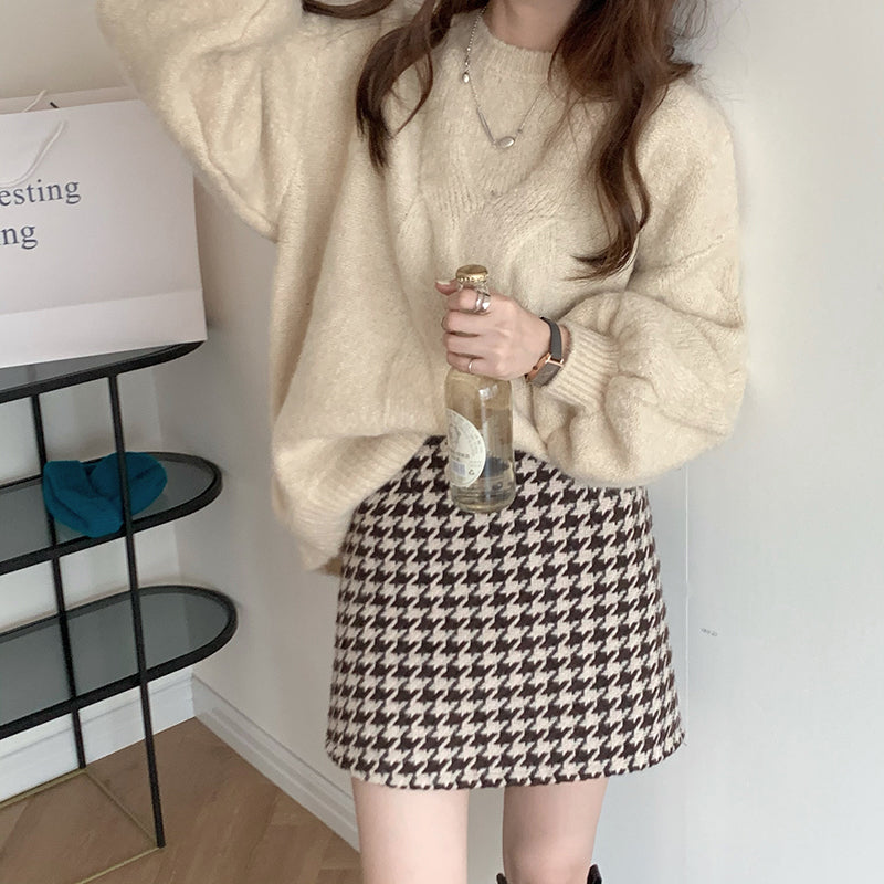 千鳥格子ミニスカート♡可愛いチェックで大人可愛いコーデに S2021