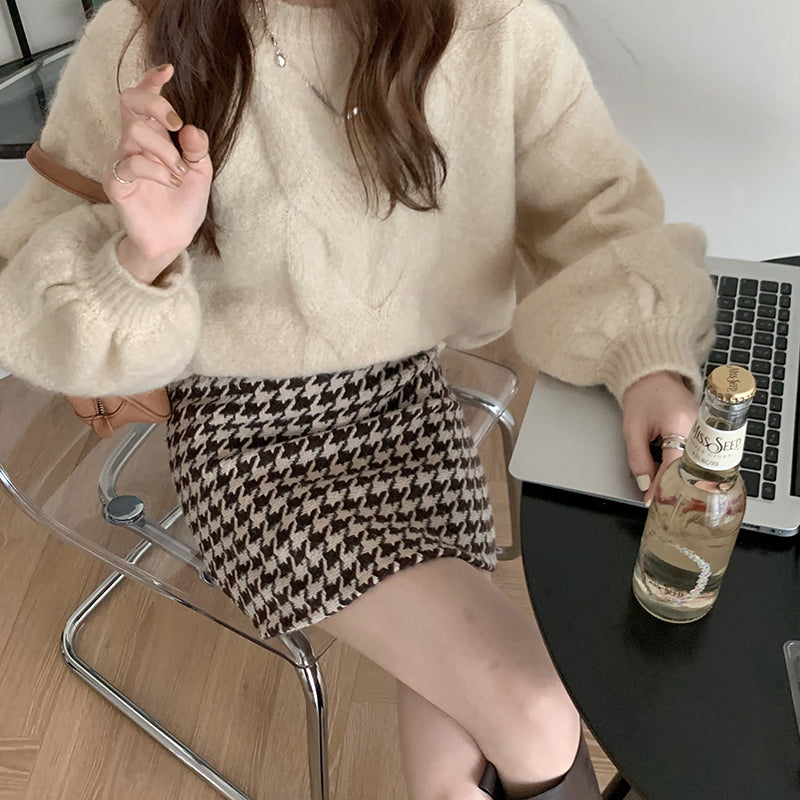 千鳥格子ミニスカート♡可愛いチェックで大人可愛いコーデに S2021
