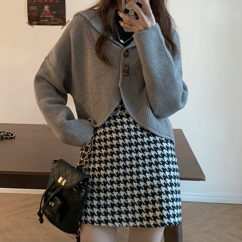 千鳥格子ミニスカート♡可愛いチェックで大人可愛いコーデに S2021
