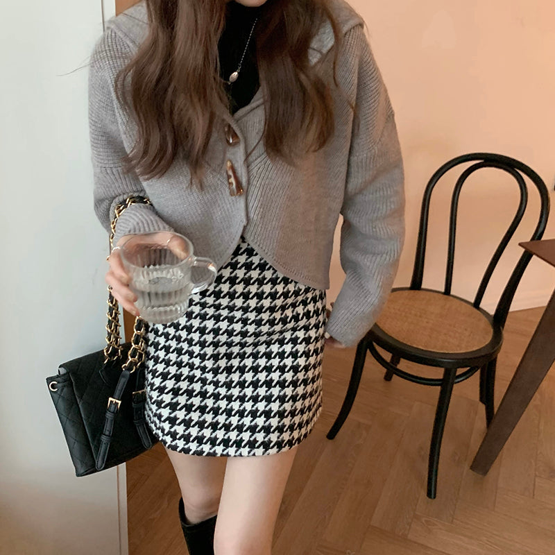 千鳥格子ミニスカート♡可愛いチェックで大人可愛いコーデに S2021