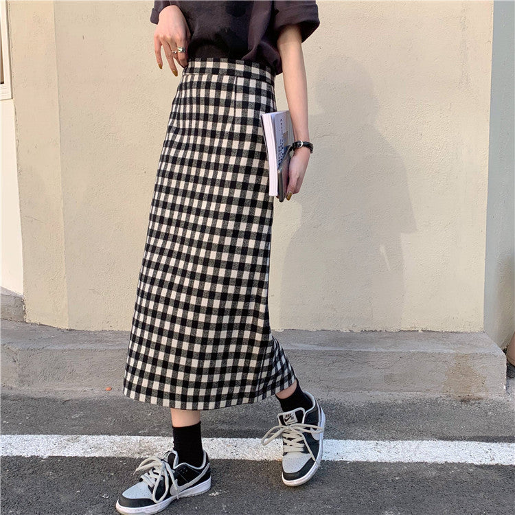 モノトーンチェックスカート シンプルで大人可愛い S1724