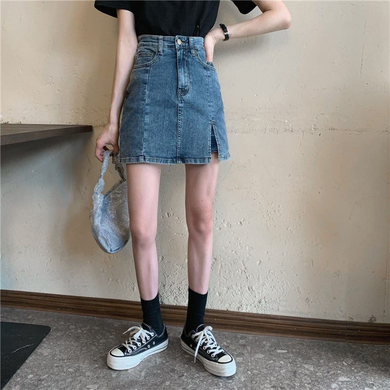 ハイウエストスリットデニムスカート♡ S2812