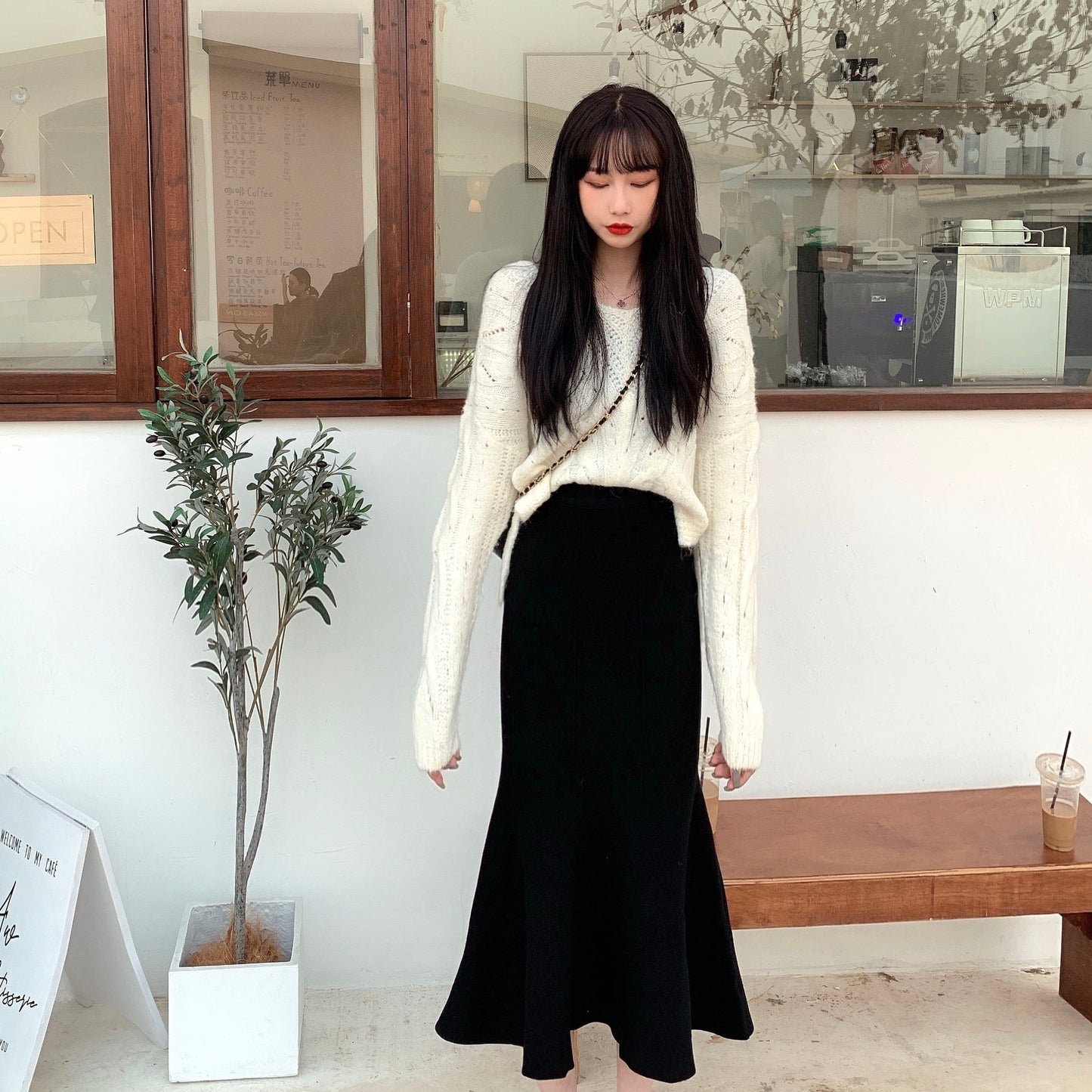 シンプルモノトーンマーメイドスカート♡大人可愛い S2656
