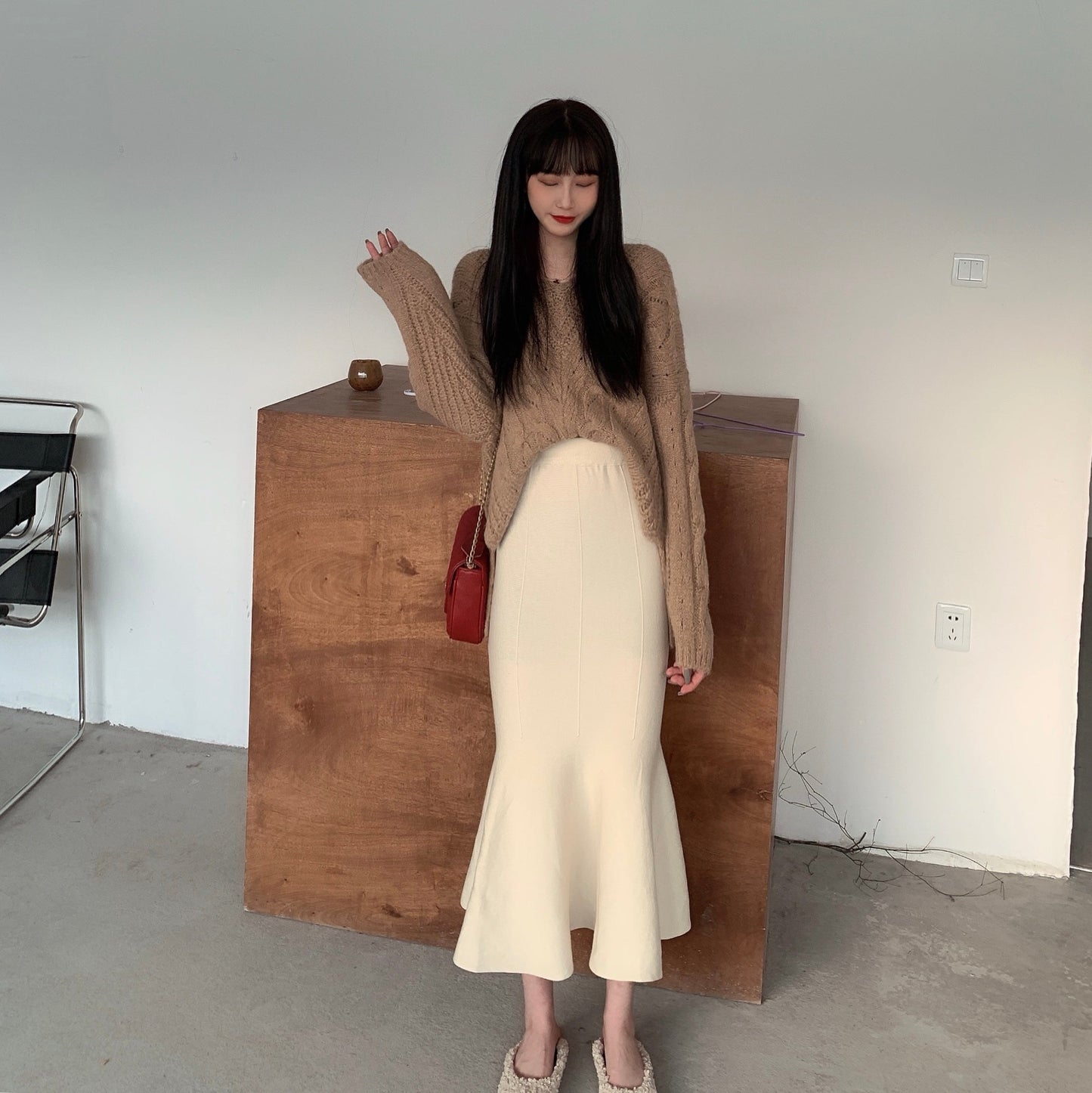 シンプルモノトーンマーメイドスカート♡大人可愛い S2656