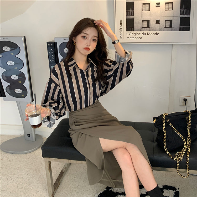 イレヘムロングスカート 大胆スリットで小柄さんもすっきり S2655