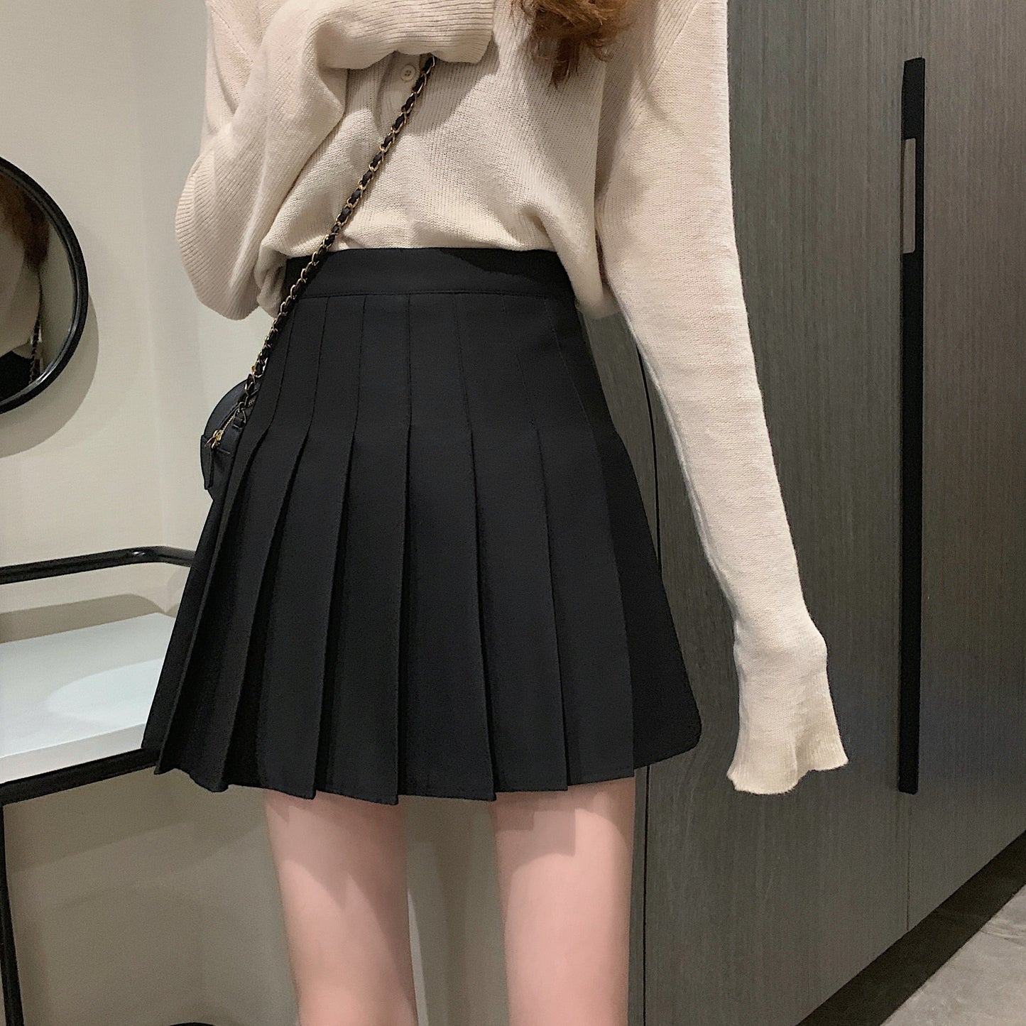 ウール風ベーシックプリーツミニスカート♡ S1952
