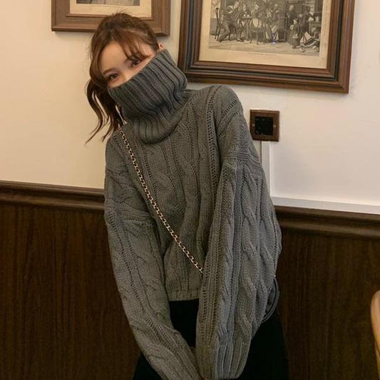 ふんわりタートルショートニット S1048