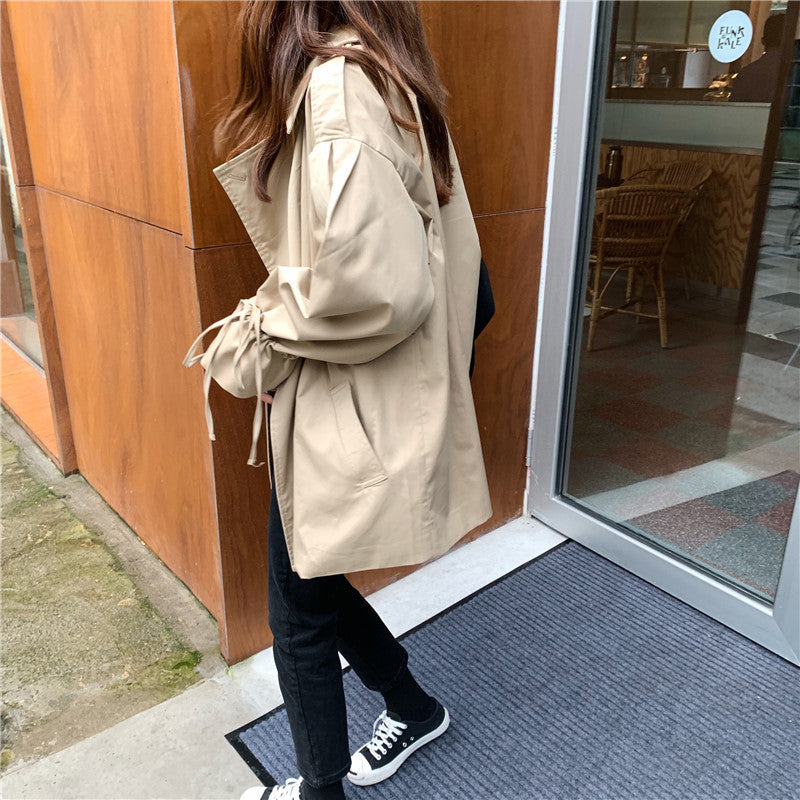 パフスリーブのトレンチコート♡ミドル丈で大人可愛い S1720