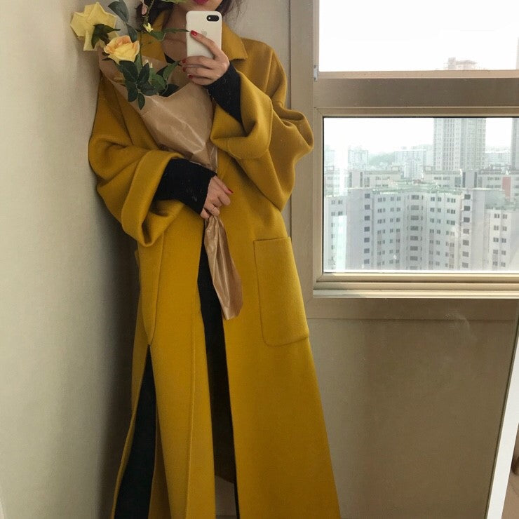 ウールブレンドロングコート♡大人スタイリッシュに着こなせる S1143