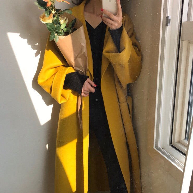 ウールブレンドロングコート♡大人スタイリッシュに着こなせる S1143