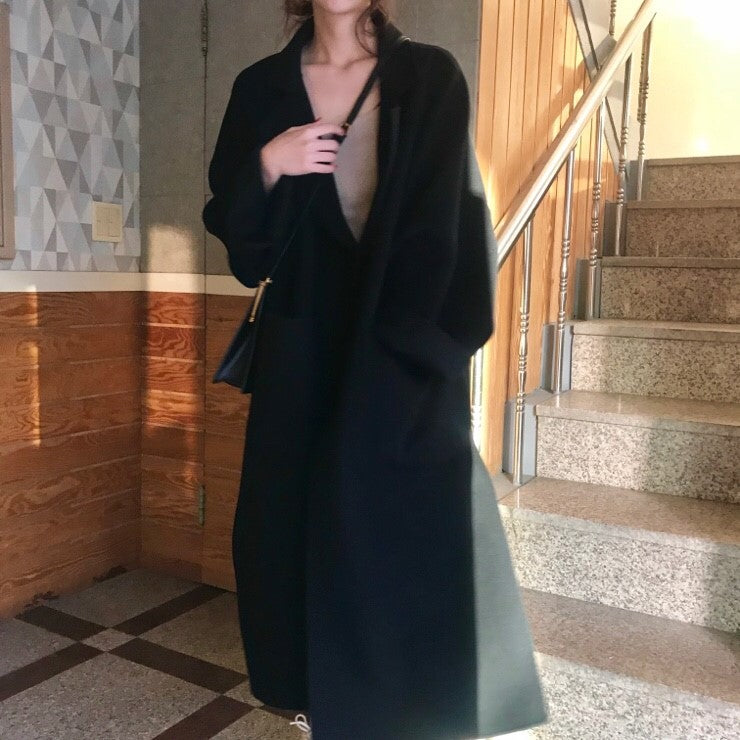 ウールブレンドロングコート♡大人スタイリッシュに着こなせる S1143