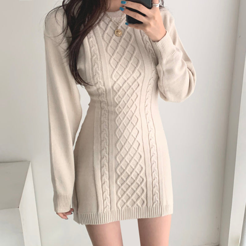 バックオープン セクシー ニットワンピース S1080