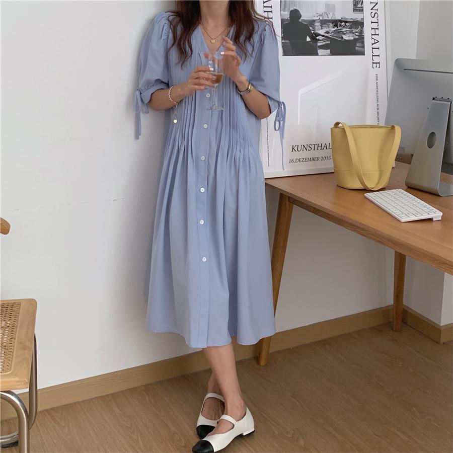ピンタックワンピース カジュアルで可愛いワンピース S1799