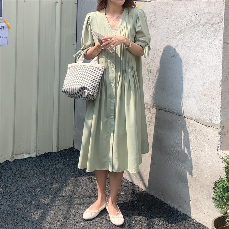 ピンタックワンピース カジュアルで可愛いワンピース S1799