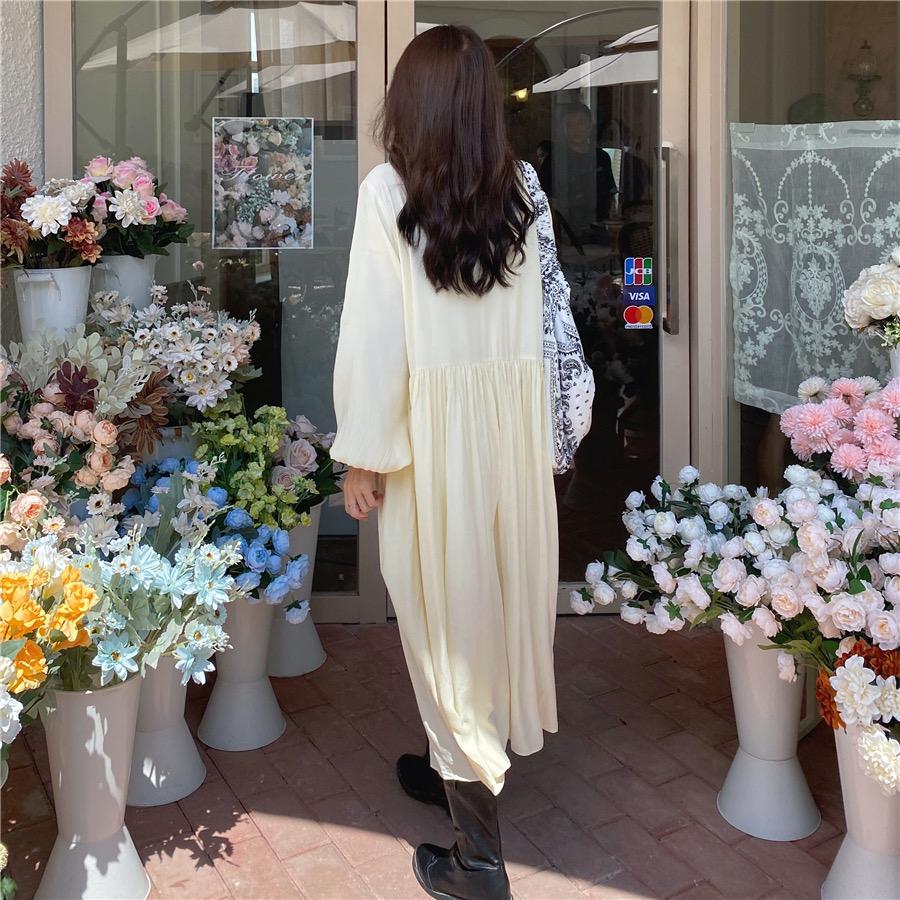 レースステッチのプリーツワンピース♡ S1707