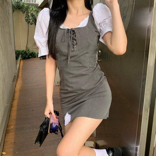 フェイクツーピースワンピース♡大人可愛いデザイン S1494