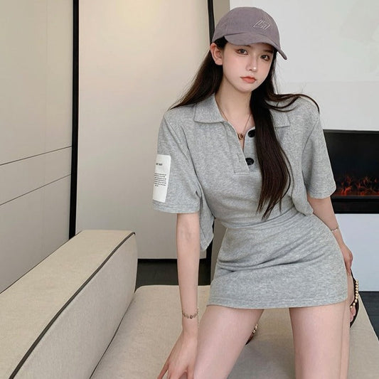 バックオープンポロワンピース S1531