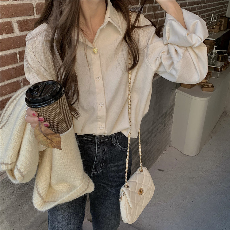 カラーコーデニットベスト&ブラウスセット♡ S1725