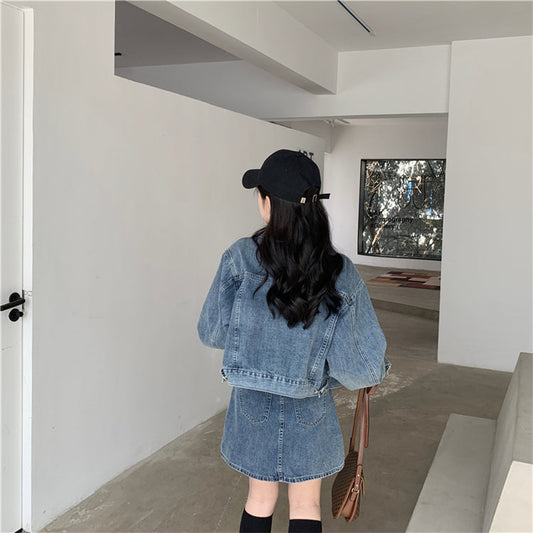 シンプルデニムセットアップ 着回し抜群の定番コーデ S1765