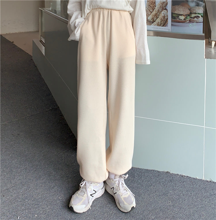ゆるかわワッフルセットアップ♡オーバーサイズでおしゃれ S2613
