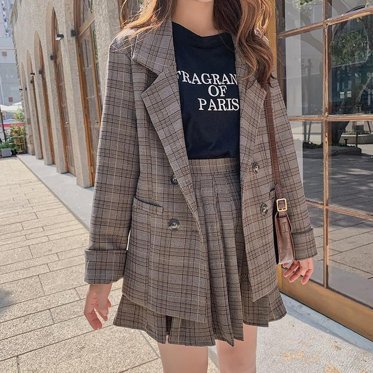 大人可愛いチェックセットアップ♡ S2568